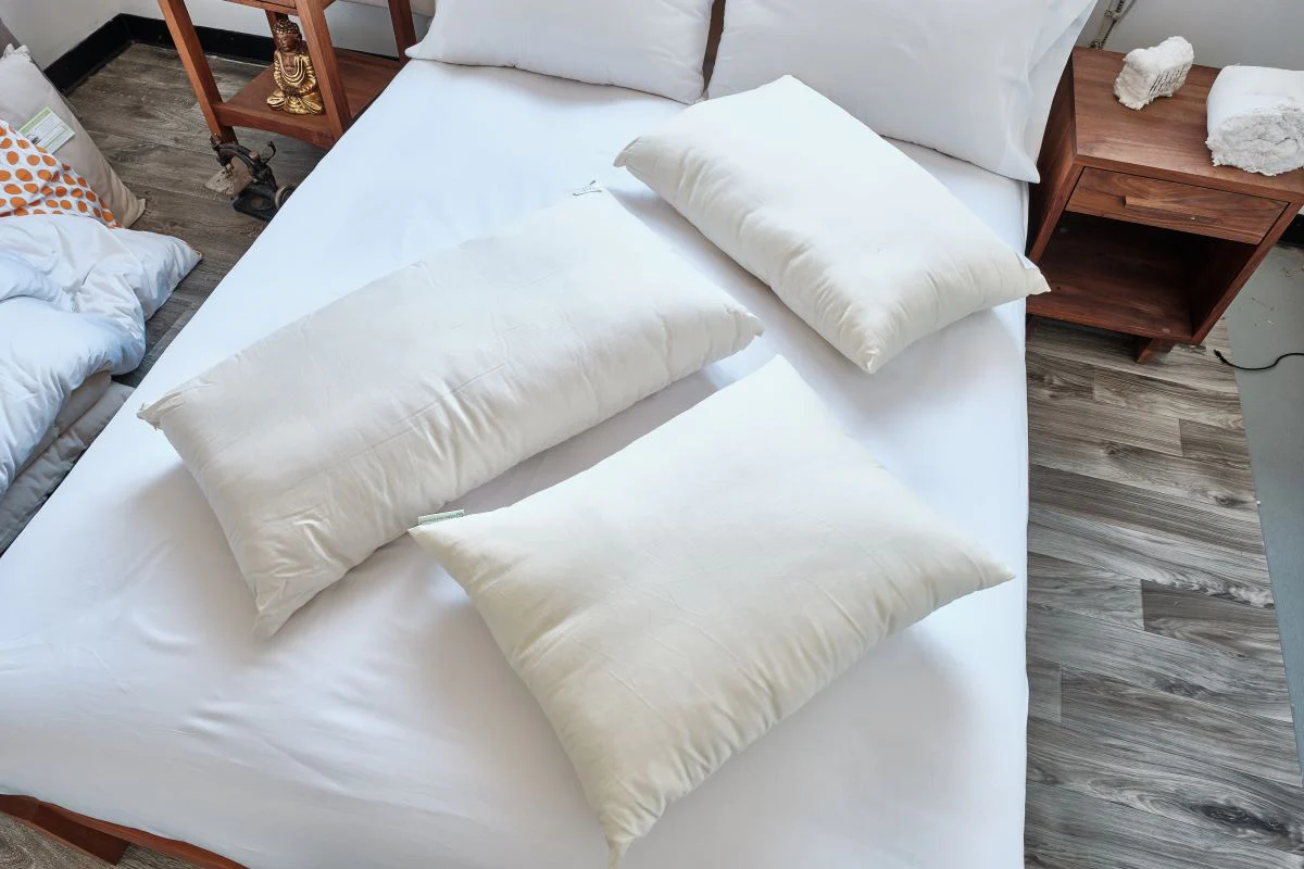 100% Natural Kapok Pillow with Organic Cotton Cover - Image 3
